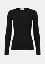 Basic black t-shirt in soft cotton rib with stretch. Igormd short t-shirt has a tight fit with short sleeves.&nbsp;