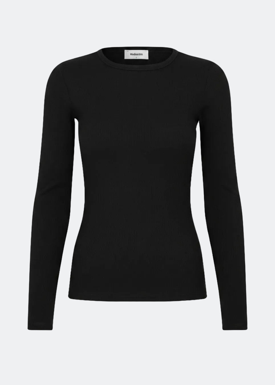 Basic black t-shirt in soft cotton rib with stretch. Igormd short t-shirt has a tight fit with short sleeves.&nbsp;