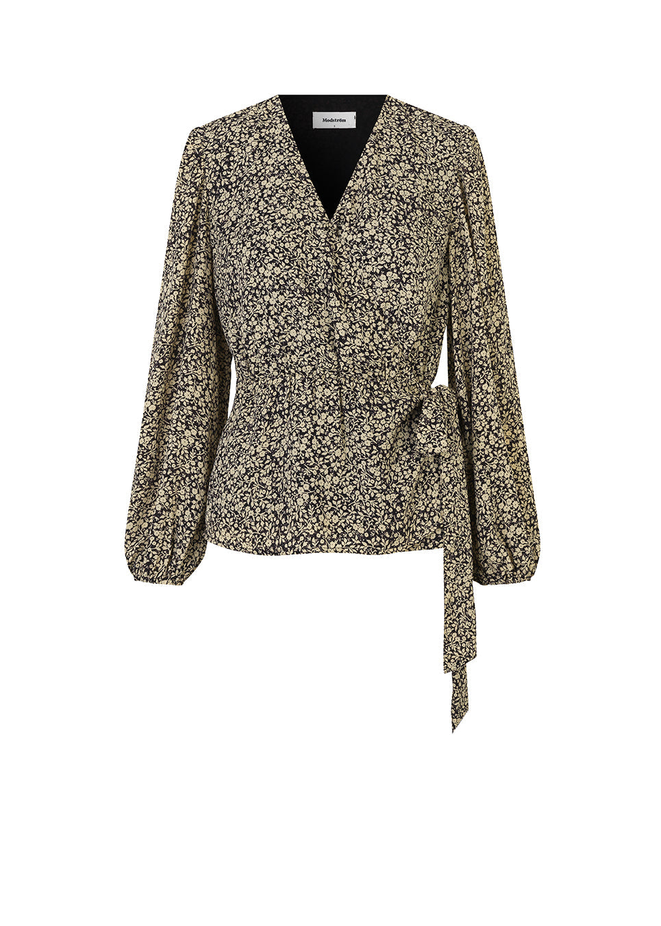 Modström Preloved Theodora print top - Black fairytale flower