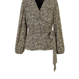 Modström Preloved Theodora print top - Black fairytale flower