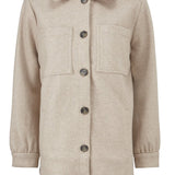 Modström Preloved Tanja solid coatigan - Beige melange