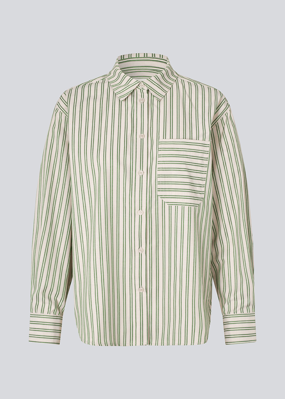 Millemd shirt  - Medium Green Stripe