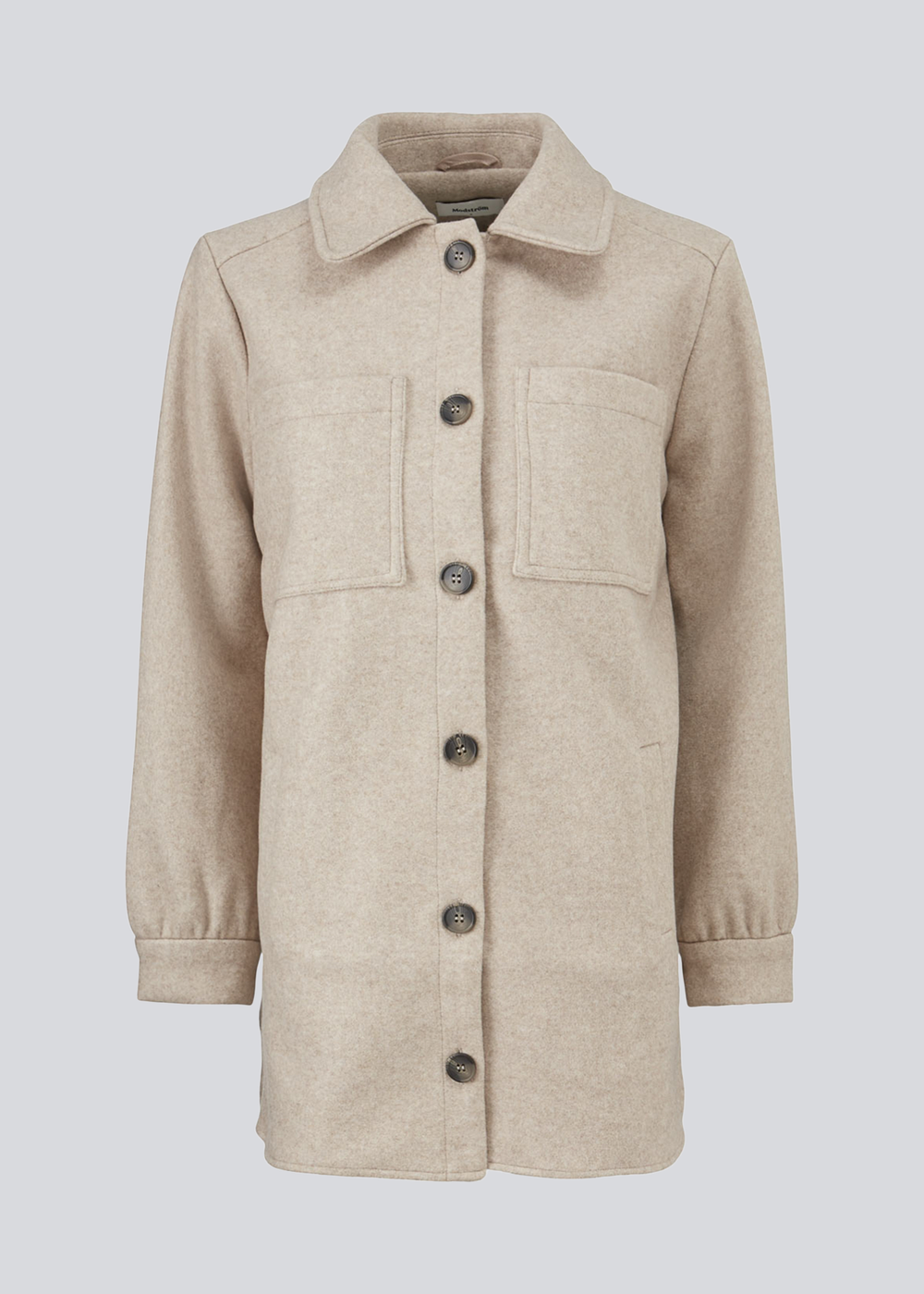 Modström Preloved Tanja solid coatigan - Beige melange