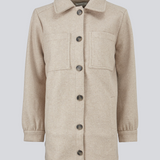 Modström Preloved Tanja solid coatigan - Beige melange