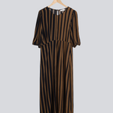 Modström Preloved AliciaMD print dress - Bold Sienna Stripe