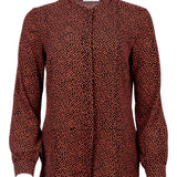 Modström Preloved Atlas print shirt - Heart red blush