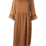 Modström Preloved Costa print dress - Brown Strokes