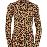 Modström Preloved Alex print rollneck - Flower mix