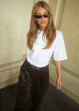 Pablomd wide pants - Seal Brown