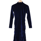 Modström Preloved Velour dress - Dark blue