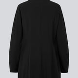 Slim-fitted blazer in black with voluminous sleeves and soft shoulders. BennyMD blazer features buttons, pospoil pocets, collar and notch lapel. No slit on back.