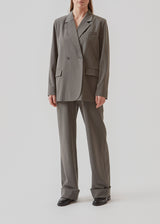 Wide pants with covered elastic at waist for comfort. AbrahamMD pants have pockets at the side seam, decorative paspel back pockets and a wide turn-up on the legs.  Buy the matching blazer: AbrahamMD blazer.