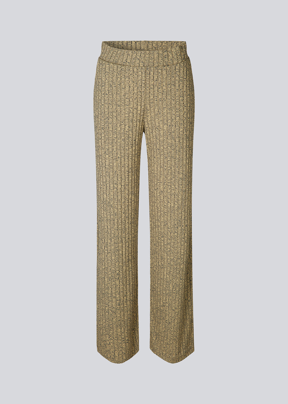 Melange knit pants with a relaxed shape. BeckMD pants are made from a stretchy, rib-knitted quality with wide legs and covered elasticated waist. Matching top is available here: BeckMD top.