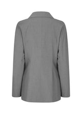Slim-fitted blazer in grey with voluminous sleeves and soft shoulders. BennyMD blazer features buttons, pospoil pockets, a collar, and a notch lapel. No slit on the back.  Match with pants: BennyMD pants.Slim-fitted blazer in grey with voluminous sleeves and soft shoulders. BennyMD blazer features buttons, pospoil pockets, a collar, and a notch lapel. No slit on the back.  Match with pants: BennyMD pants.