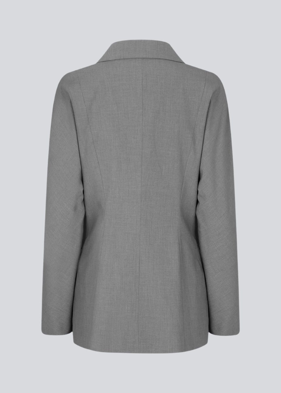 Slim-fitted blazer in grey with voluminous sleeves and soft shoulders. BennyMD blazer features buttons, pospoil pockets, a collar, and a notch lapel. No slit on the back.  Match with pants: BennyMD pants.Slim-fitted blazer in grey with voluminous sleeves and soft shoulders. BennyMD blazer features buttons, pospoil pockets, a collar, and a notch lapel. No slit on the back.  Match with pants: BennyMD pants.