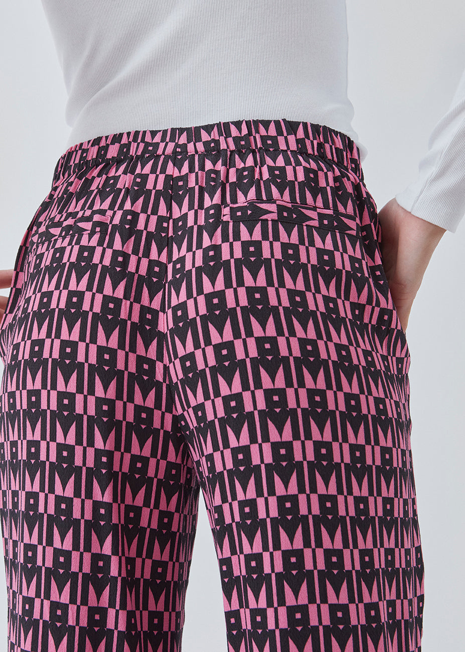 BorysMD print pants - Graphic Heart Cosmos Pink