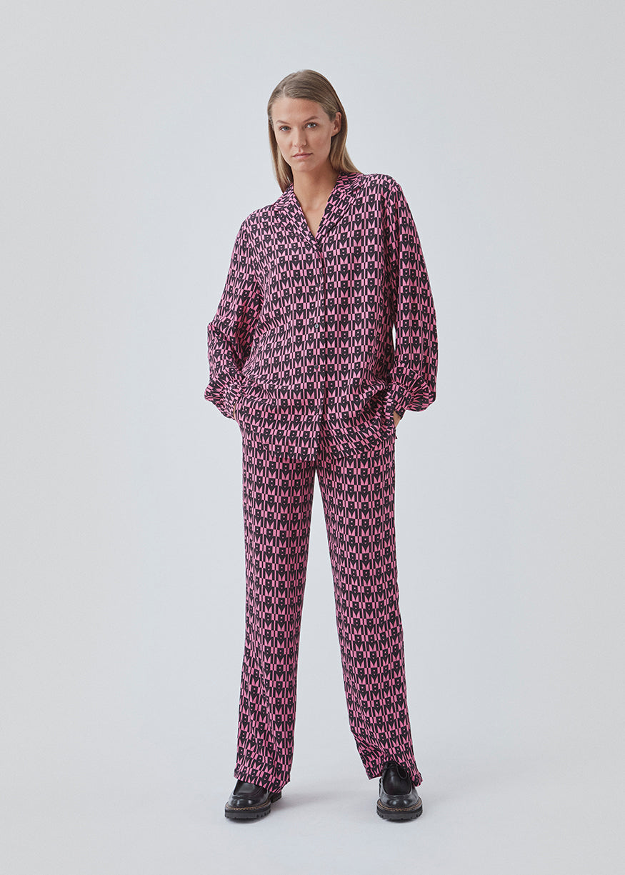 BorysMD print pants - Graphic Heart Cosmos Pink