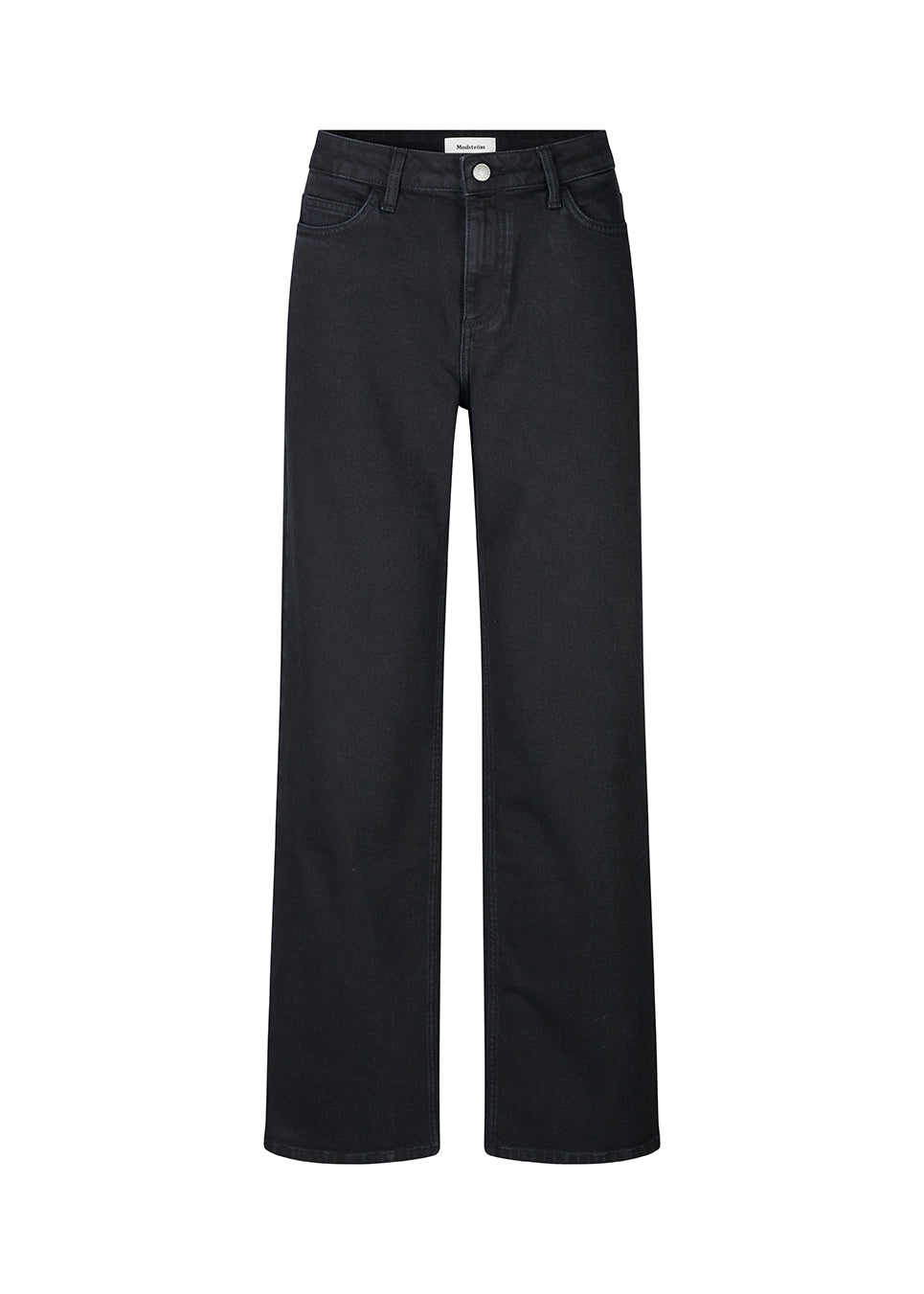 Cool jeans in black in a nice organic cotton quality. EltonMD jeans are high waisted and have wide, straight legs.