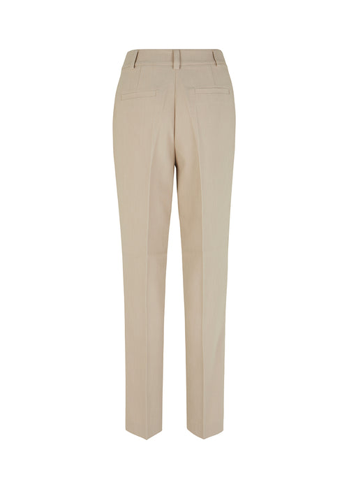 Men's Sand Brown Flat Front Summer Suit Trousers | Peter Christian