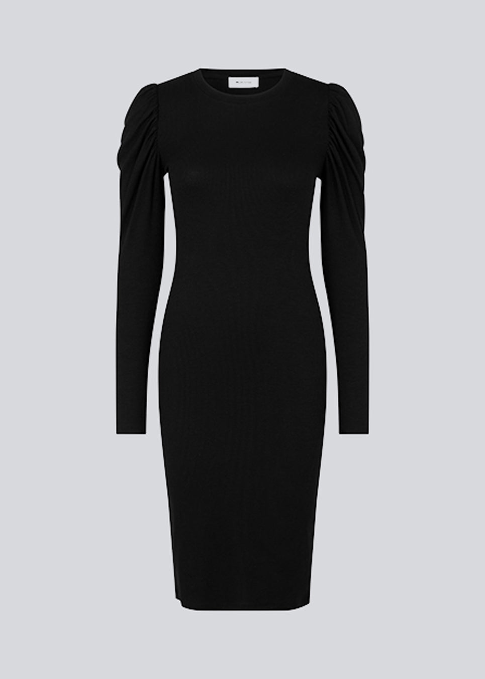 Dress in rib knit with long puff sleeves and a round neck. The quality of KrownMD puff dress is stretchy and more responsible.