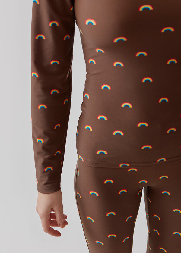 PernilleMD print LS top - Rainbow
