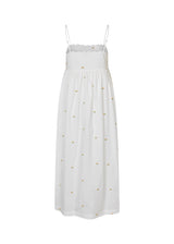 Airy sleeveless dress in organic cotton. PernilleMD strap dress has small, adjustable straps, a more form-fitted bust, and a voluminous, softly draped skirt.