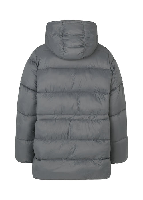 Puffer jacket with an oversized silhouette and adjustable drawstring waist. StellaMD jacket is designed with a high-standing collar, hood, two-way zipper and paspel pockets.