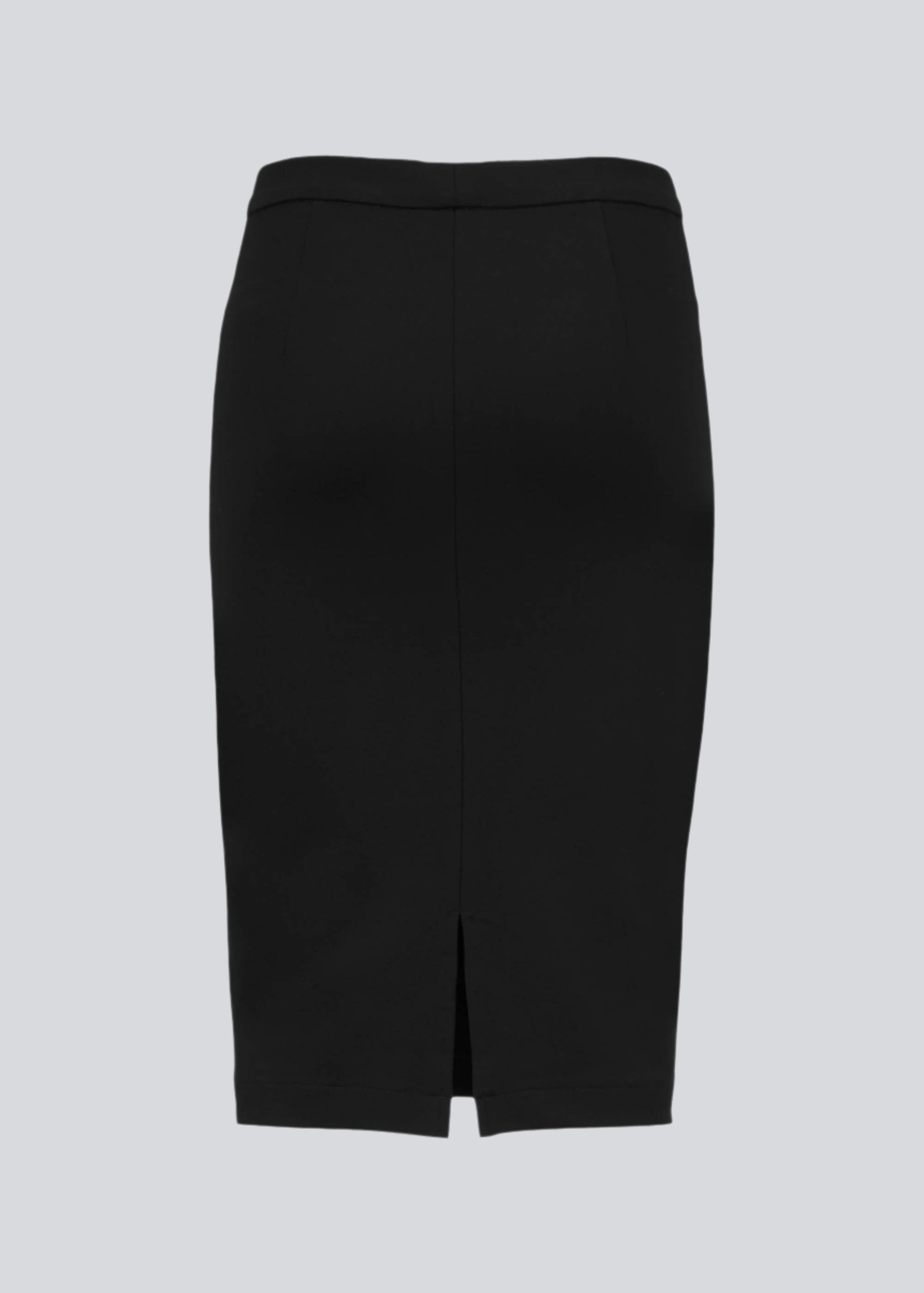 Simple, stylish and a must-have tight skirt. Tanny skirt is knee length and has a small slit at the back. The stretchable material creates a perfect fit. The model is 174 cm and wears a size S/36