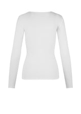 Ribknitted top in a tight fit cotton quality. ToxieMD LS top has a square neckline in front and long sleeves. A must-have basic style for your waredrobe.