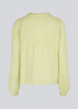 Perfect knit in yellow with pattern and rib edge at the sleeves, neck and bottom.