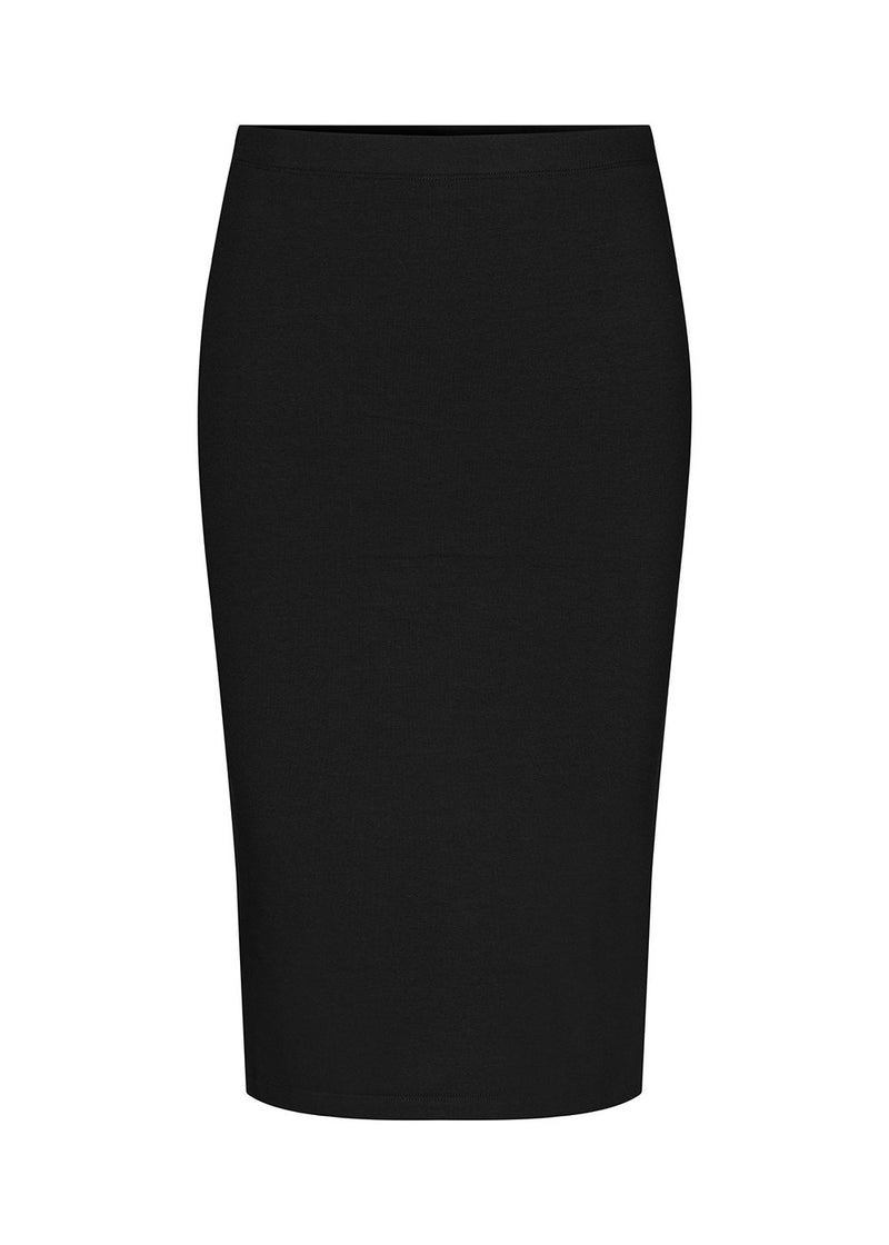 Nice, basic skirt in a midi lenght. Tutti x-long in Black has a tight and nice fit and is a Modström Bestseller.